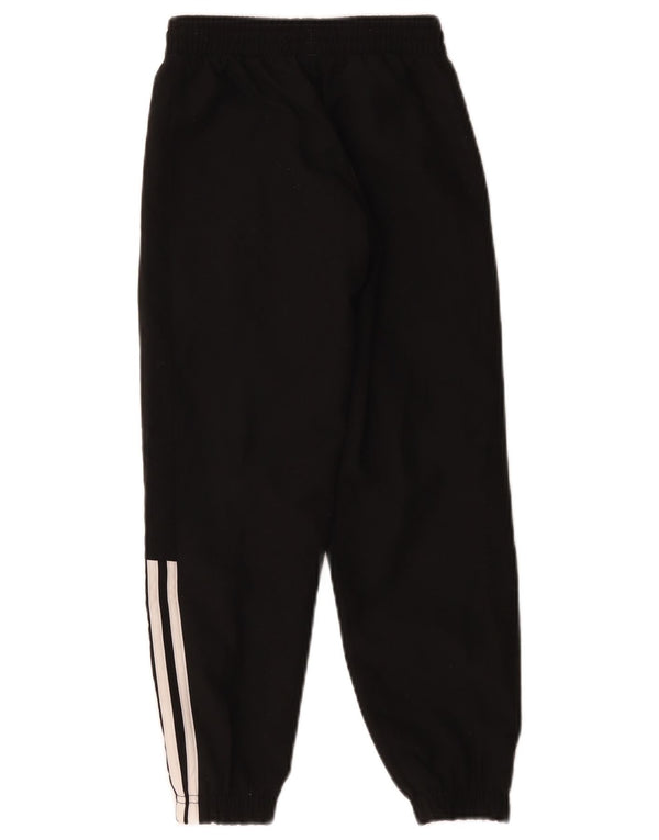 Adidas Boys Tracksuit Trousers Joggers 7-8 Years Black Polyester