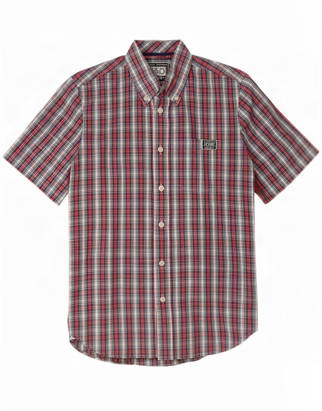 Superdry Chemise à Manches Courtes Homme Multicolore Check Cotton