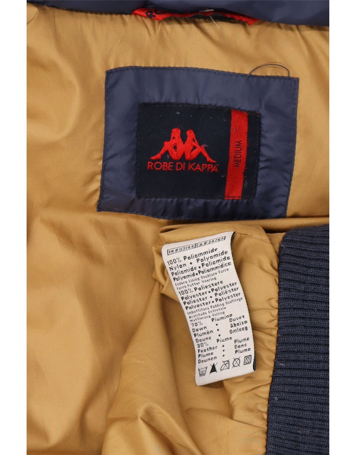 KAPPA Veste matelassée à capuche pour homme UK 38 Bleu marine moyen Polyamide