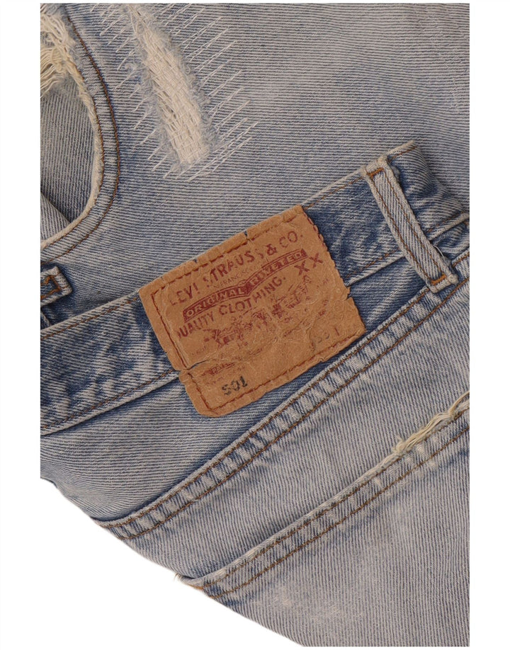 Levi's Short en Jean 501 Distressed Femme W33 Bleu Moyen