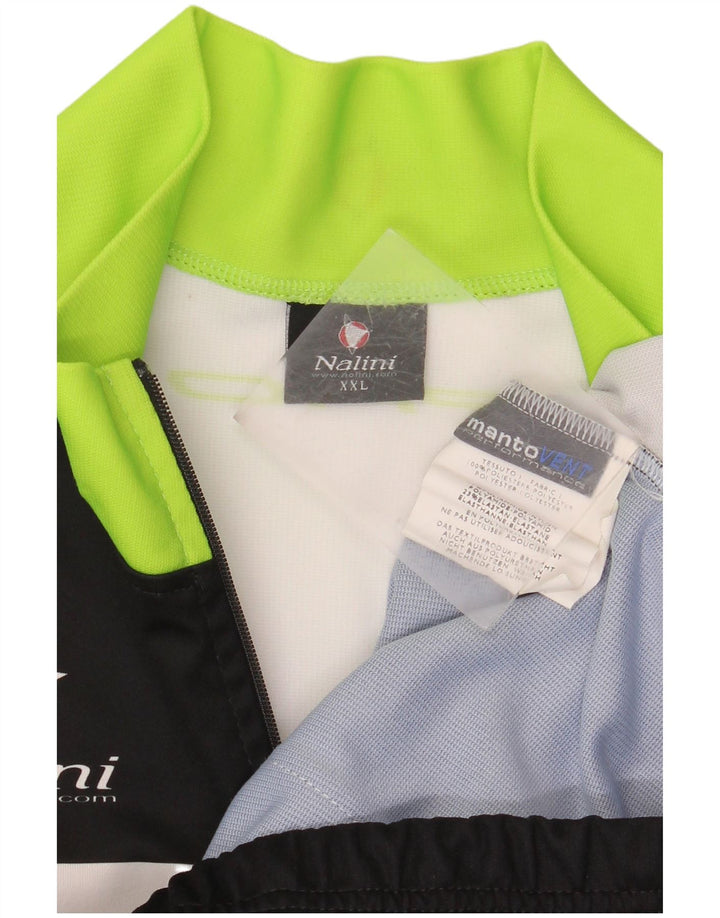 NALINI Veste de survêtement graphique pour homme 2XL Noir Colourblock Polyester