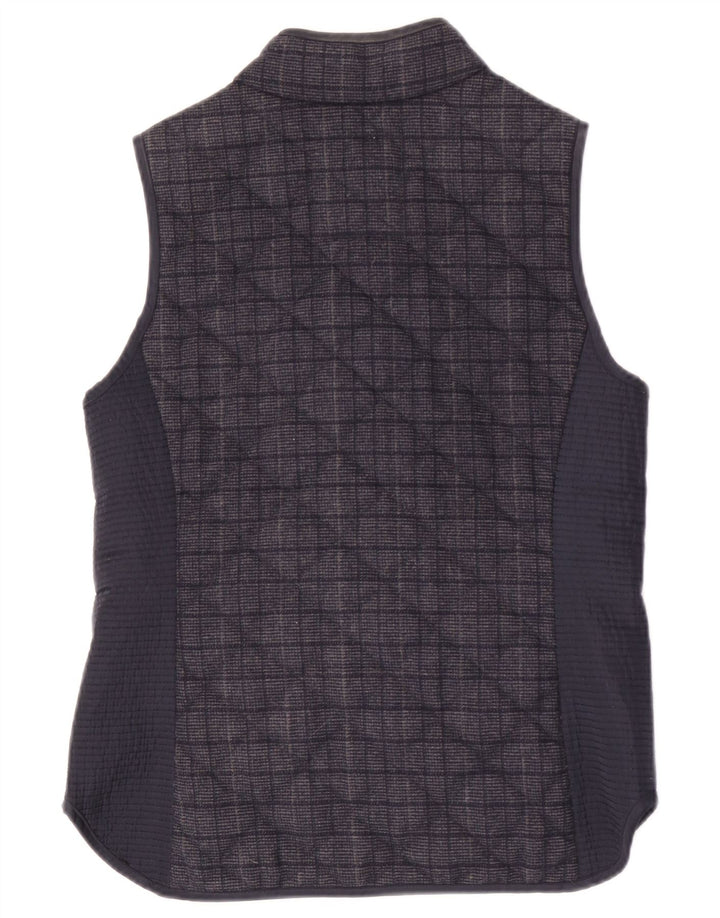 Crew Clothing Gilet matelassé pour femme UK 10 Petit carreaux bleu marine Polyester