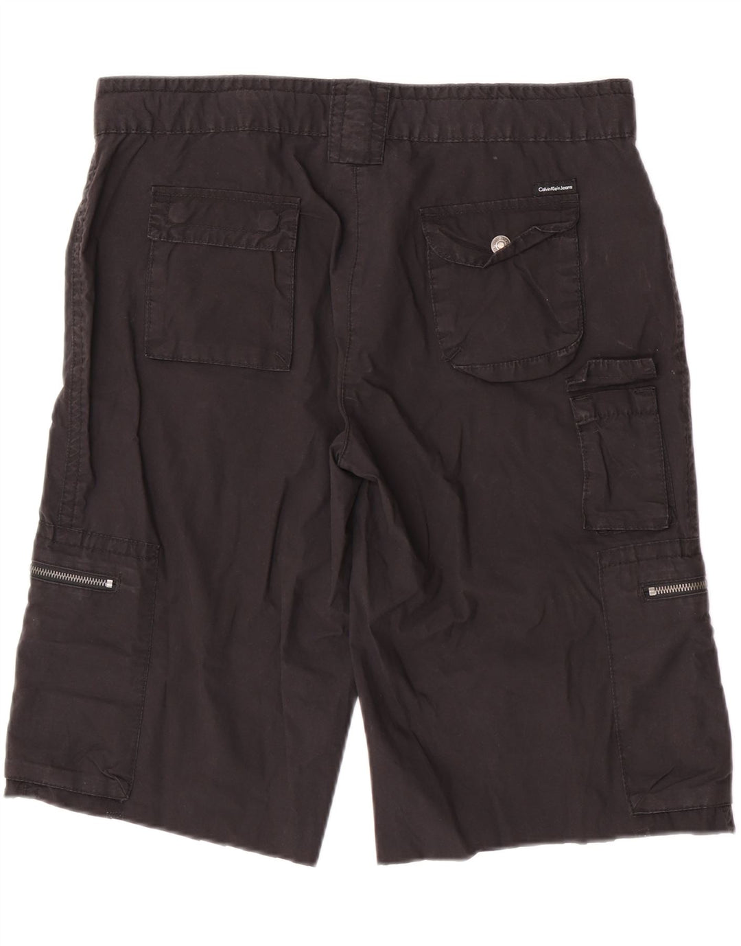 Calvin Klein Jeans Short Cargo Femme W32 Coton Noir Moyen