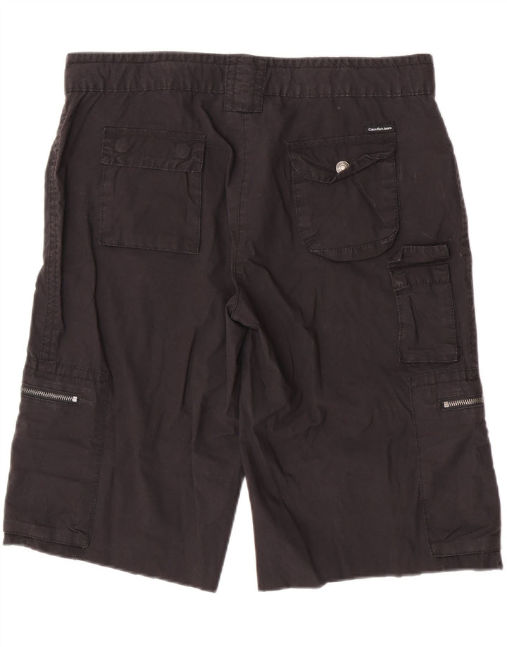 Calvin Klein Jeans Short Cargo Femme W32 Coton Noir Moyen