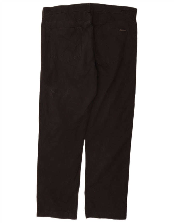 CALVIN KLEIN Pantalon décontracté droit pour homme W34 L30 Noir Coton