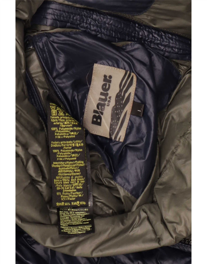 Blauer Veste matelassée à capuche pour homme UK 40 Large Bleu Marine Polyamide