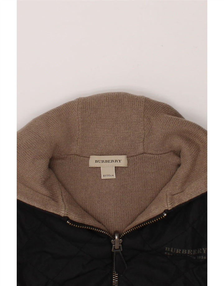BURBERRY Veste réversible à capuche pour garçons 4-5 ans Noir Polyester