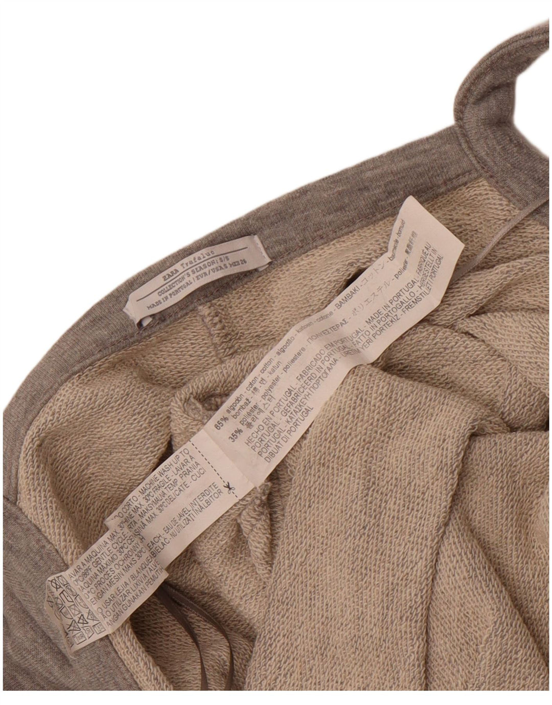 Zara Combinaison sans manches pour femme UK 10 Petit coton gris