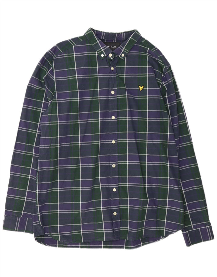 Lyle & Scott Chemise Homme 2XL Bleu Marine à Carreaux Coton