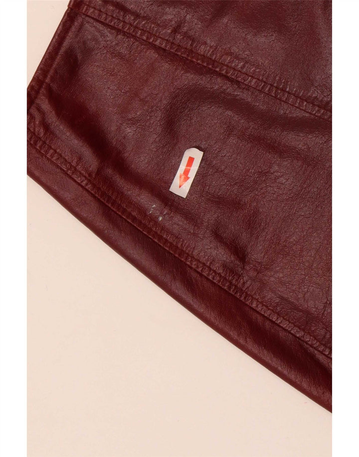 Conbipel Femme Mini Jupe En Cuir IT 44 Medium W27 Cuir Marron