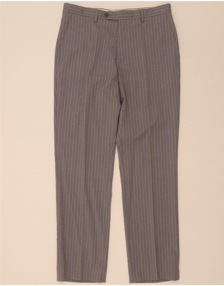 Ferre Costume 2 pièces 3 boutons pour homme IT 50 Large W34 L33 Viscose rayée grise