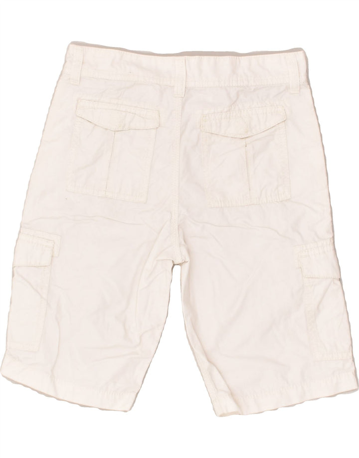 NAPAPIJRI Boys Cargo Shorts 9-10 Years W25  White Cotton | Vintage Napapijri | Thrift | Second-Hand Napapijri | Used Clothing | Messina Hembry 