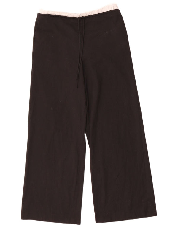 Pantalon large femme Zara Small W26 L30 Noir Polyester