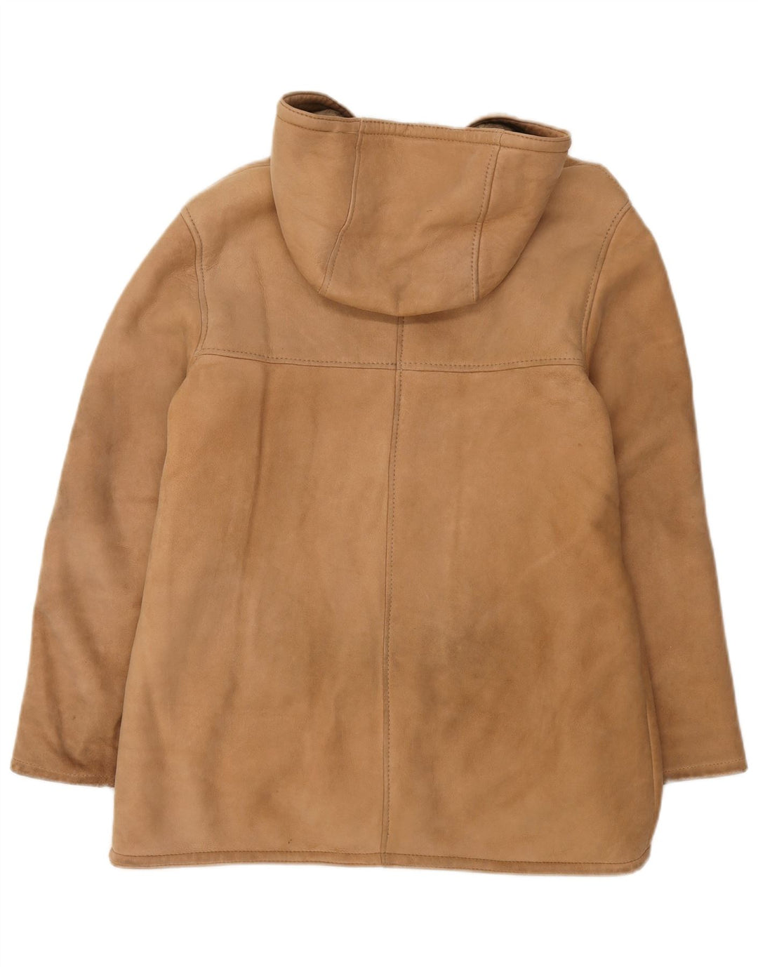 veste en peau de mouton à capuche femme vintage UK 12 Beige moyen