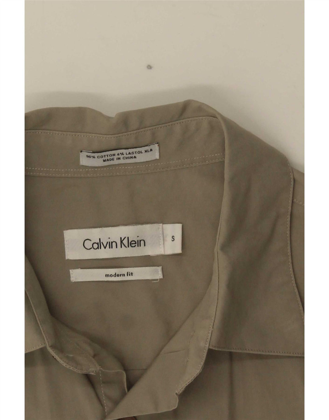 Calvin Klein Chemise Modern Fit Petit Kaki Coton Homme