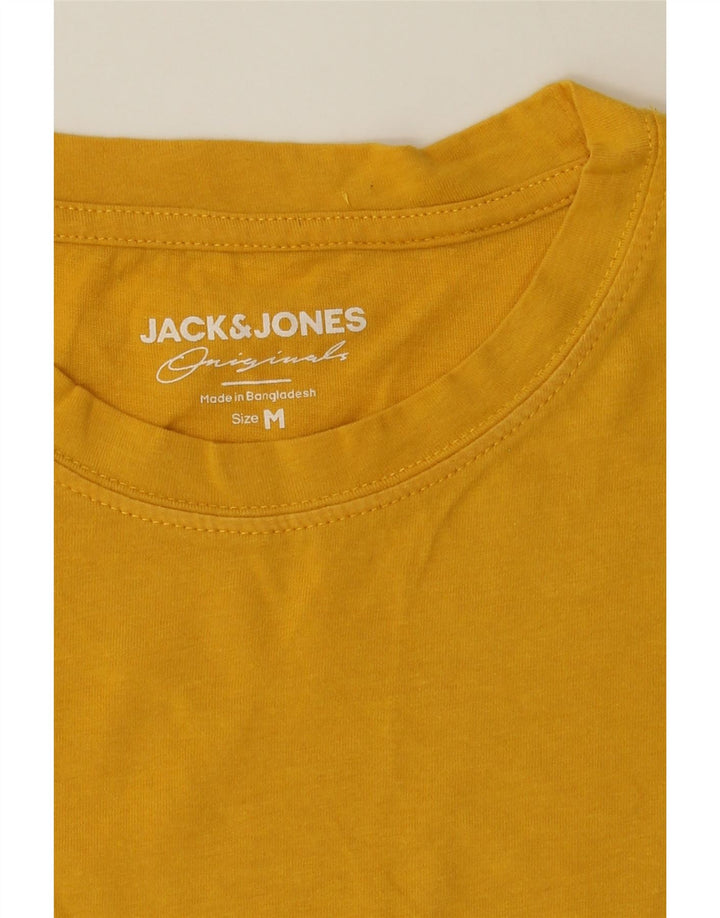 JACK & JONES Mens Graphic T-Shirt Top Medium Yellow Vintage Jack & Jones and Second-Hand Jack & Jones from Messina Hembry 