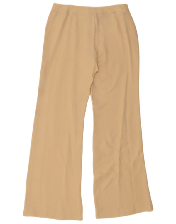 Blunauta Pantalon décontracté à jambe large pour femme IT 42 Medium W28 L31 Beige Soie