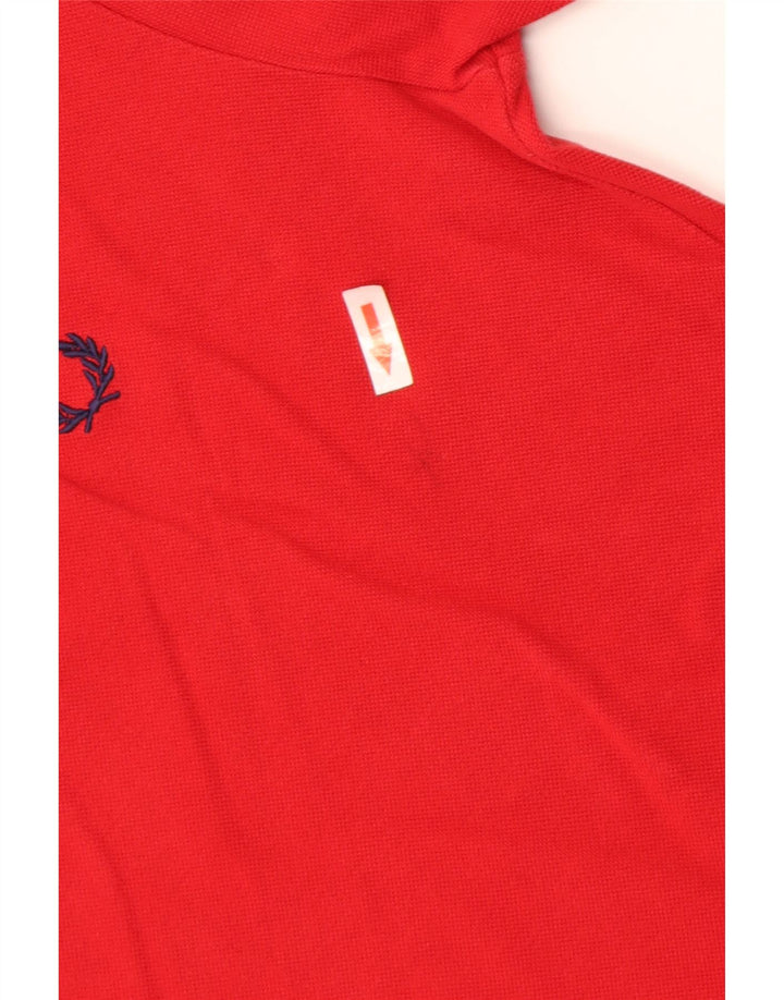Fred Perry Polo Rugby Homme Rouge Moyen Coton