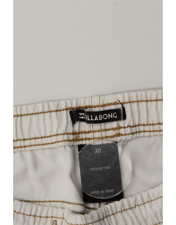 Billabong Short en jean vieilli W30 pour femme en coton blanc moyen