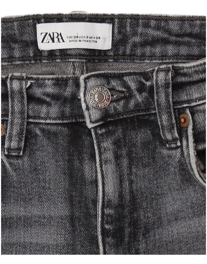 Zara Jean Bootcut Femme EU 34 2XS W24 L26 Gris