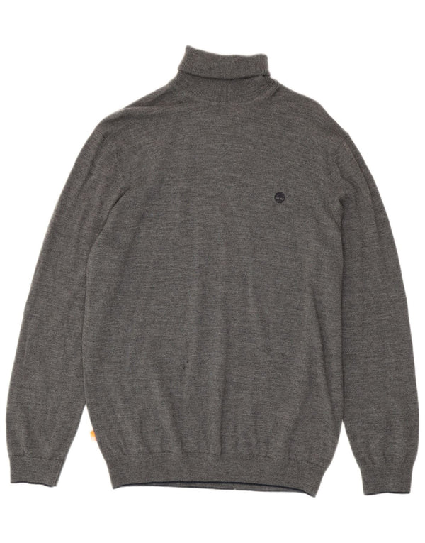 Timberland Pull Col Roulé Homme XL Gris Laine
