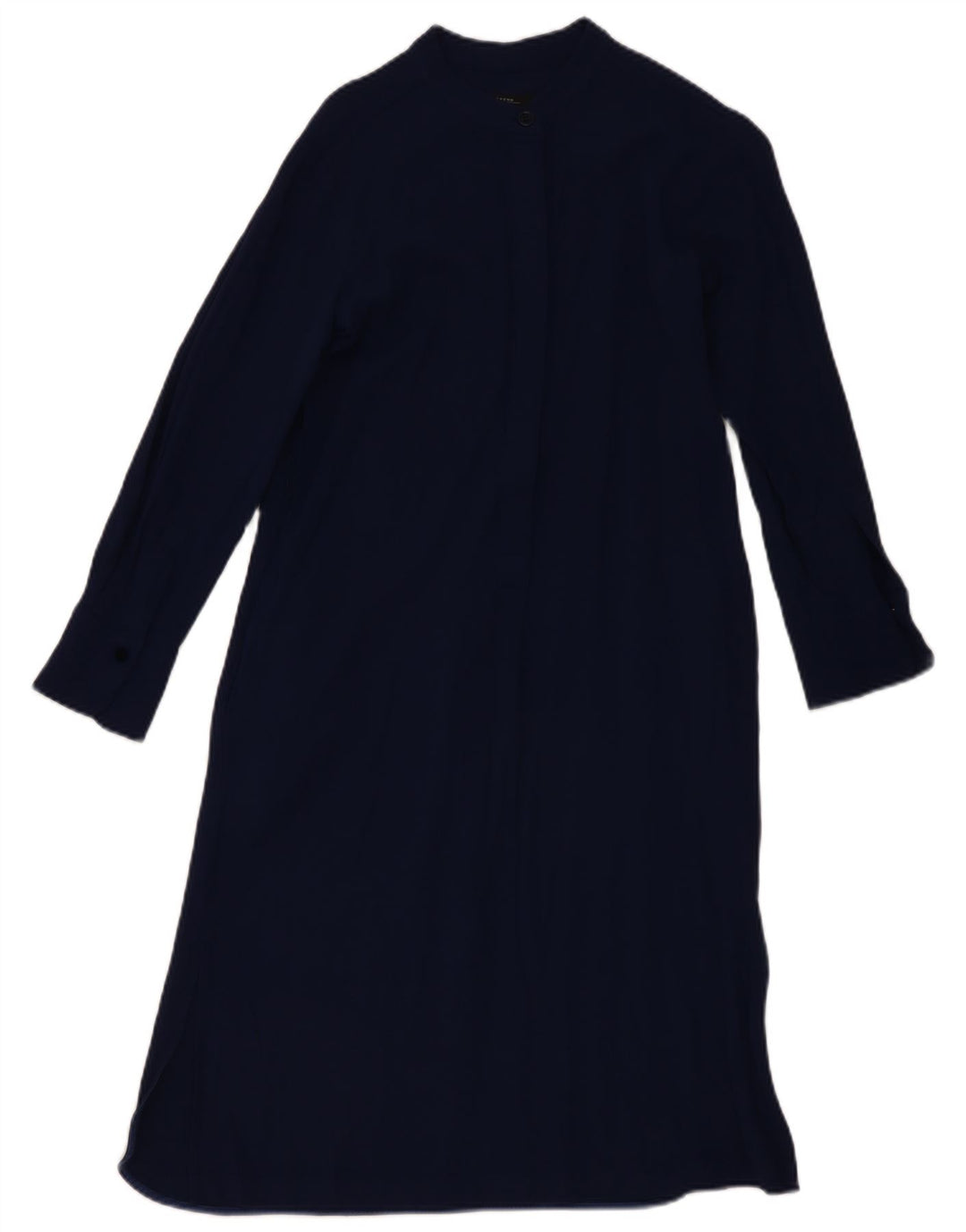 Max Mara Robe longue week-end à manches longues pour femme UK 14 Bleu marine moyen