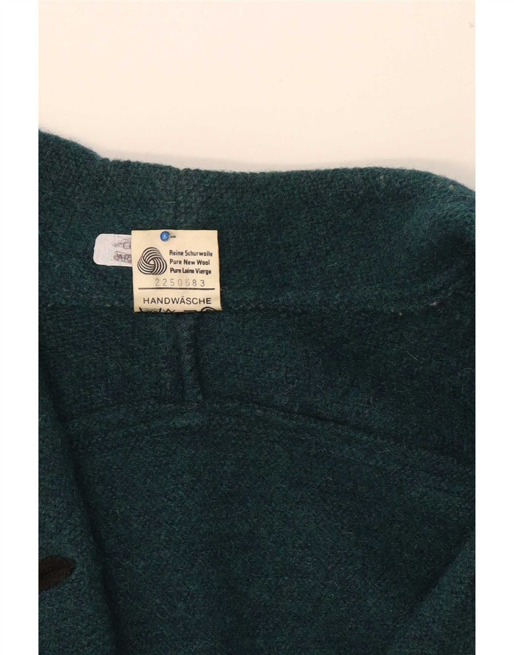 vintage Femmes Surdimensionné Double Breasted Blazer Veste EU 38 Vert Moyen