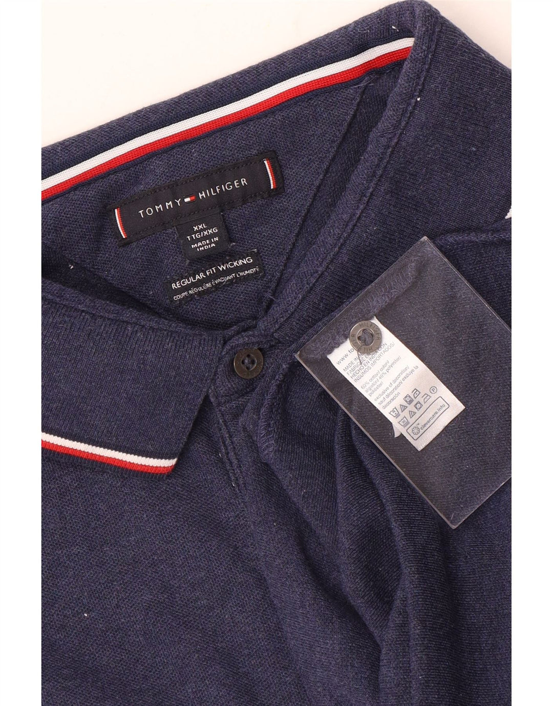 Tommy Hilfiger Polo coupe classique pour homme 2XL en coton bleu marine