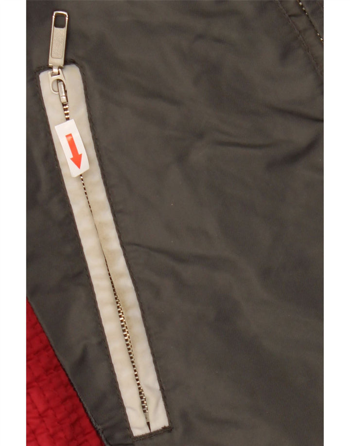 Energie Veste Bomber Homme UK 40 Large Gris Colorblock