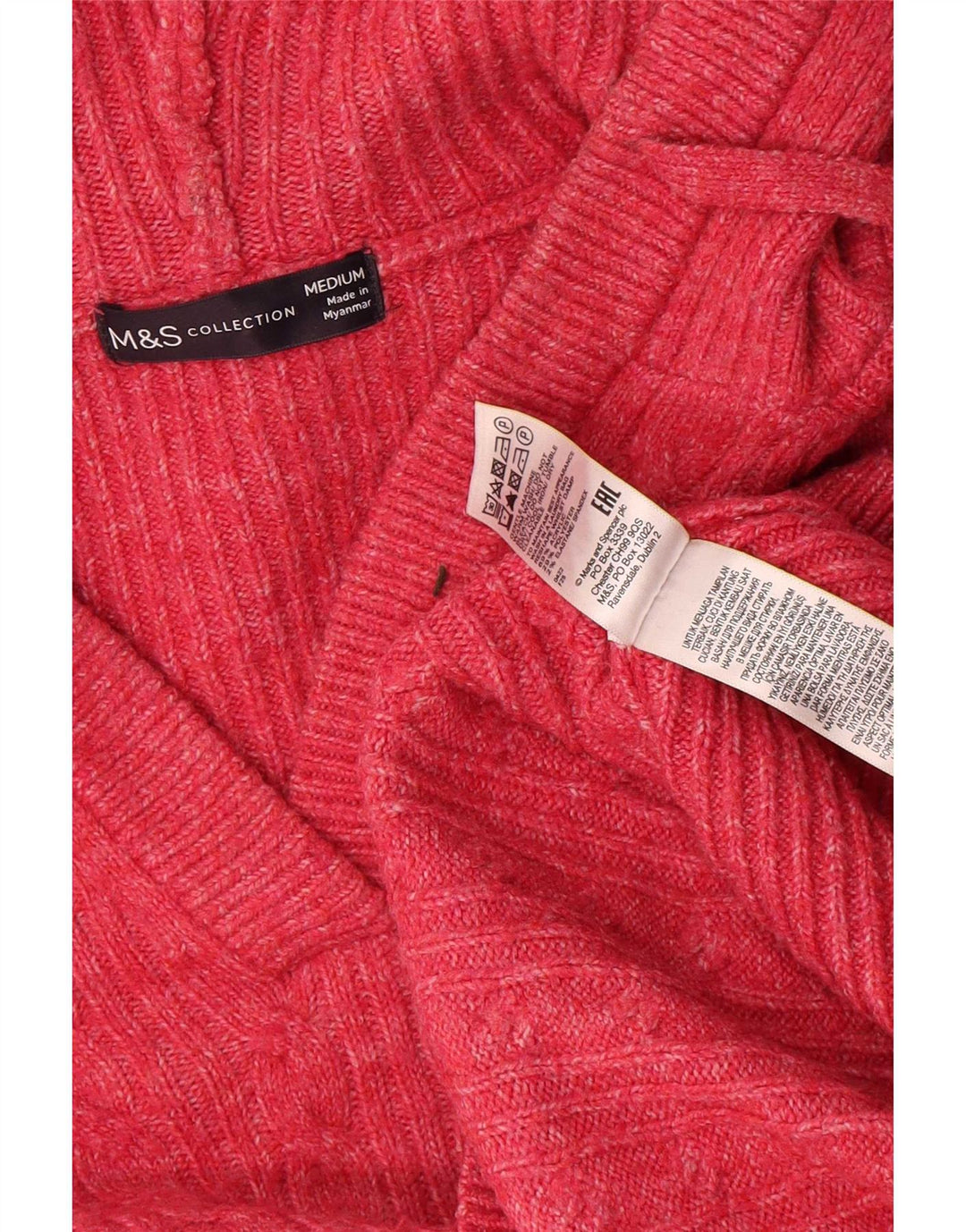 Marks & Spencer Pull à capuche surdimensionné pour femme UK 14 Rouge moyen