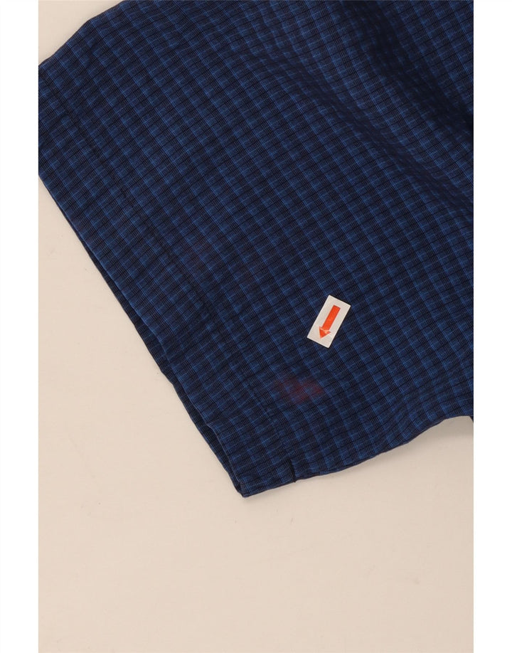 MOSSIMO Chemise à manches courtes pour homme XL en rayonne vichy bleue