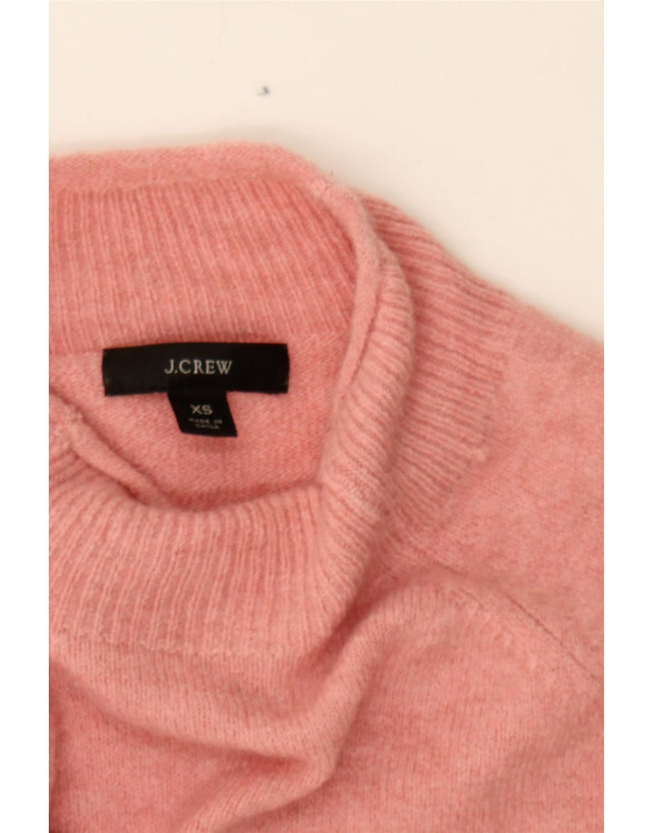J. CREW Womens Oversized Turtle Neck Jumper Sweater UK 6 XS Pink Polyamide Vintage J. Crew and Second-Hand J. Crew from Messina Hembry 