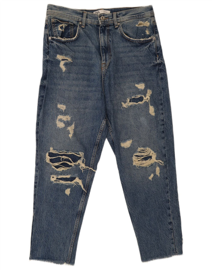 Zara Jean court en détresse pour homme EU 40 Medium W31 L26 Bleu Coton