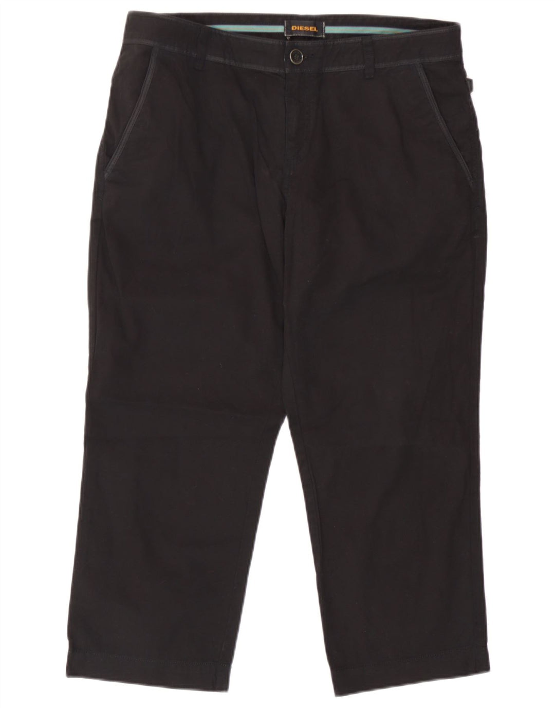 Pantalon Capri Femme Diesel W34 L22 Noir Coton