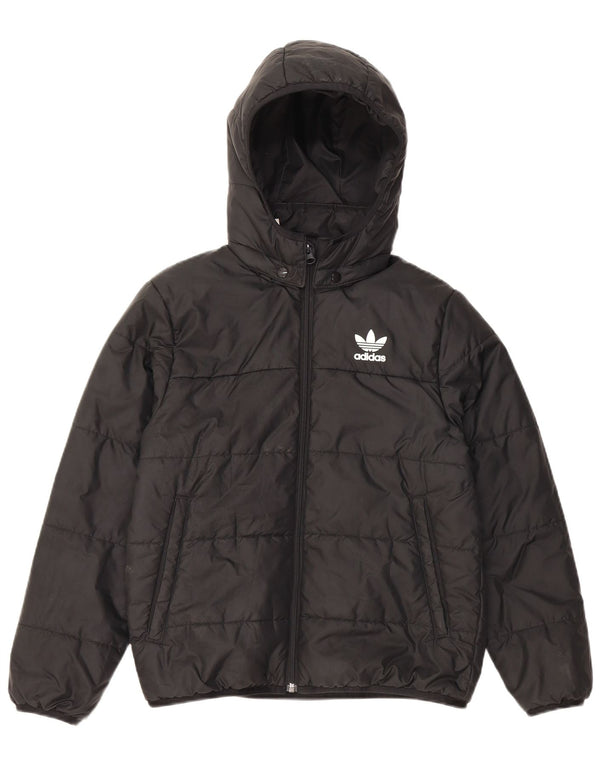 Veste matelassée à capuche Adidas Garçon 11-12 ans Noir Polyester
