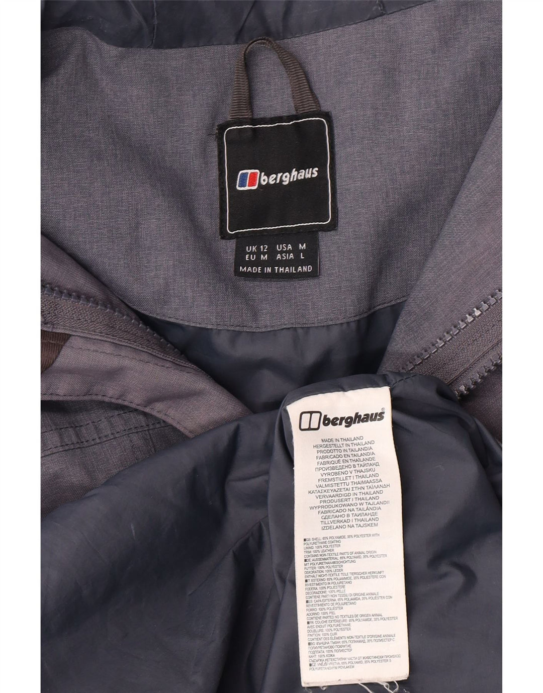 Berghaus Femme Imperméable À Capuchon UK 12 Bleu Moyen Polyamide