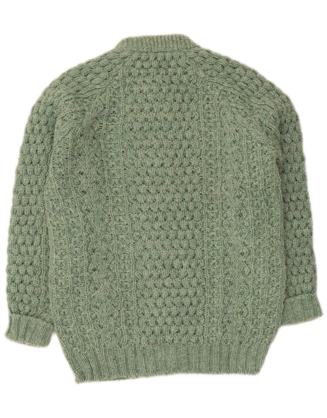 vintage Femme Cardigan Pull UK 14 Vert Moyen