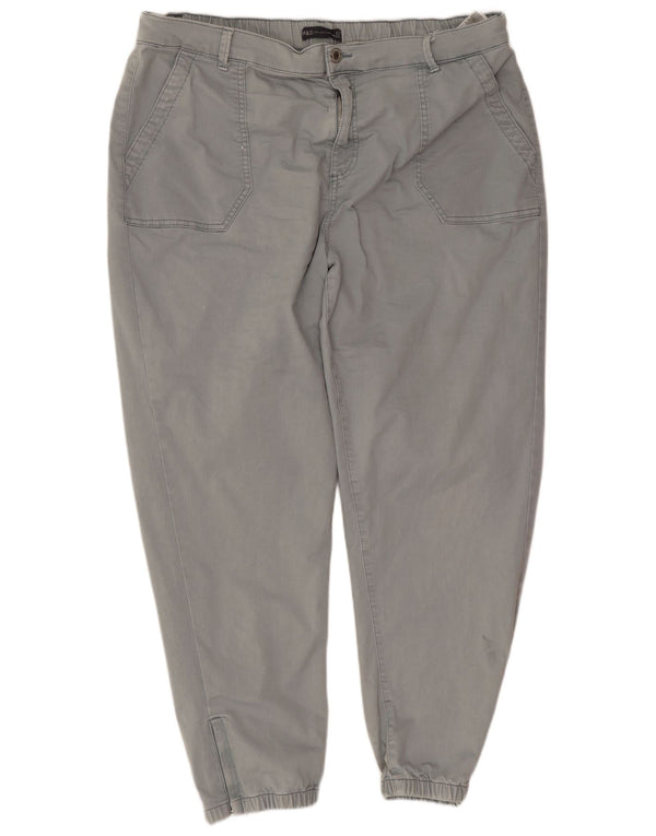 Marks & Spencer Pantalon court slim pour femme UK 20 2XL W40 L26 Coton bleu