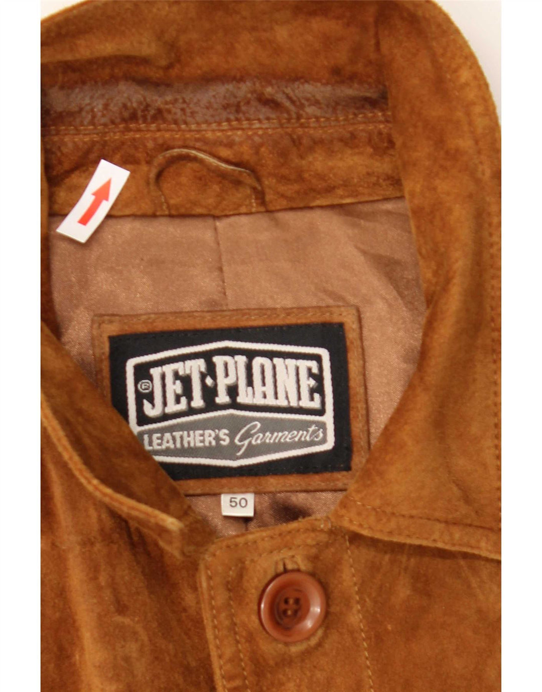 Jet Plane Veste en Daim Homme IT 50 Grand Cuir Beige