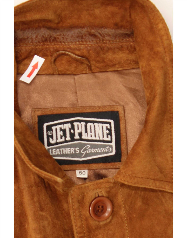 Jet Plane Veste en Daim Homme IT 50 Grand Cuir Beige