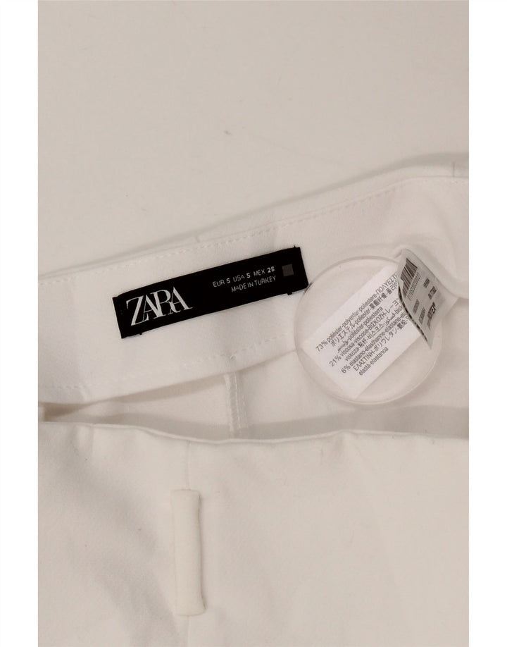 Zara Short taille haute décontracté pour femme Petit W26 Blanc Polyester