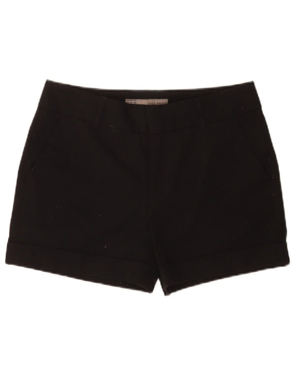 Zara Short Chino Femme Moyen W28 Noir Polyester