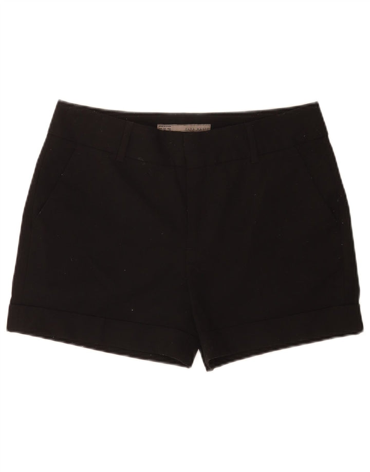 Zara Short Chino Femme Moyen W28 Noir Polyester