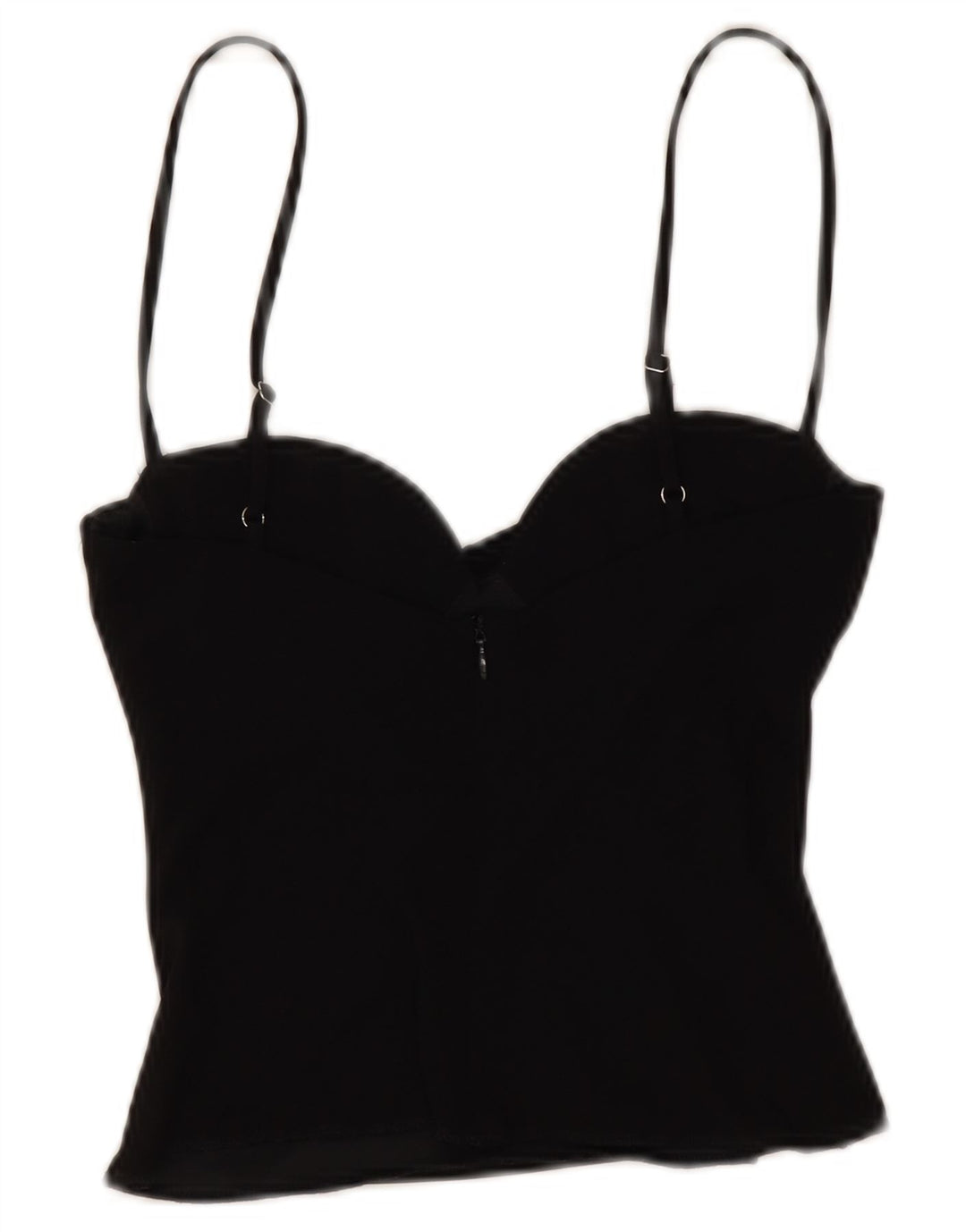 Zara Womens Crop Cami Top UK 6 XS Noir
