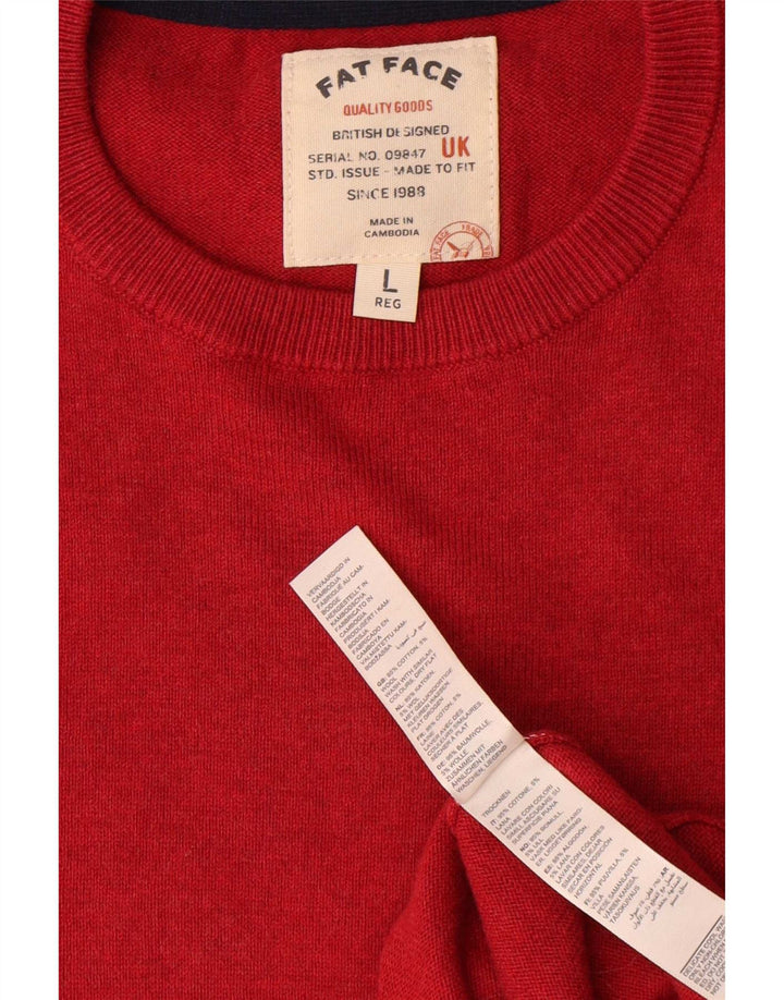 Fat Face Pull ras du cou pour homme en coton rouge Taille L