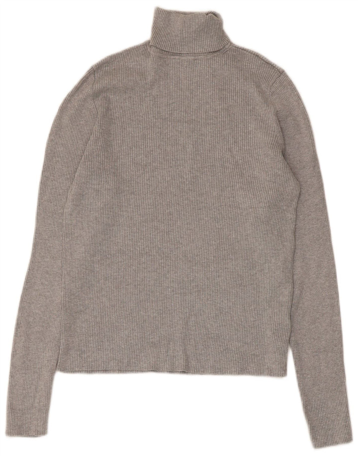Marks & Spencer Pull col roulé pour femme UK 14 Gris moyen Viscose