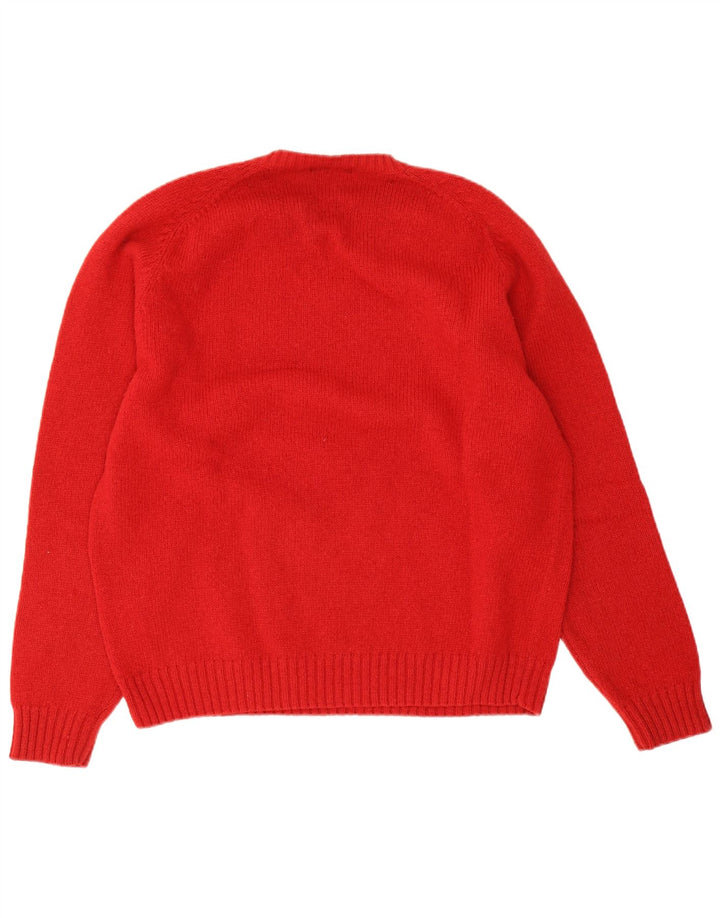 Kappa Pull col V pour homme en laine rouge Taille L