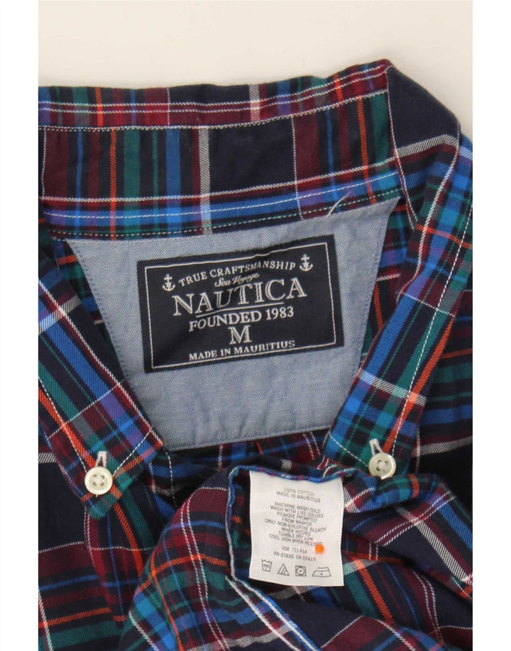 Nautica Chemise Homme Bleu Marine Moyen Carreaux Coton