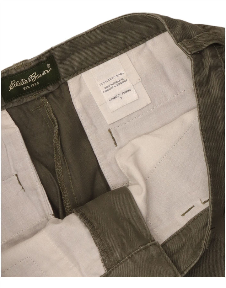 Eddie Bauer Short décontracté pour femme US 6 Medium W30 Kaki Coton