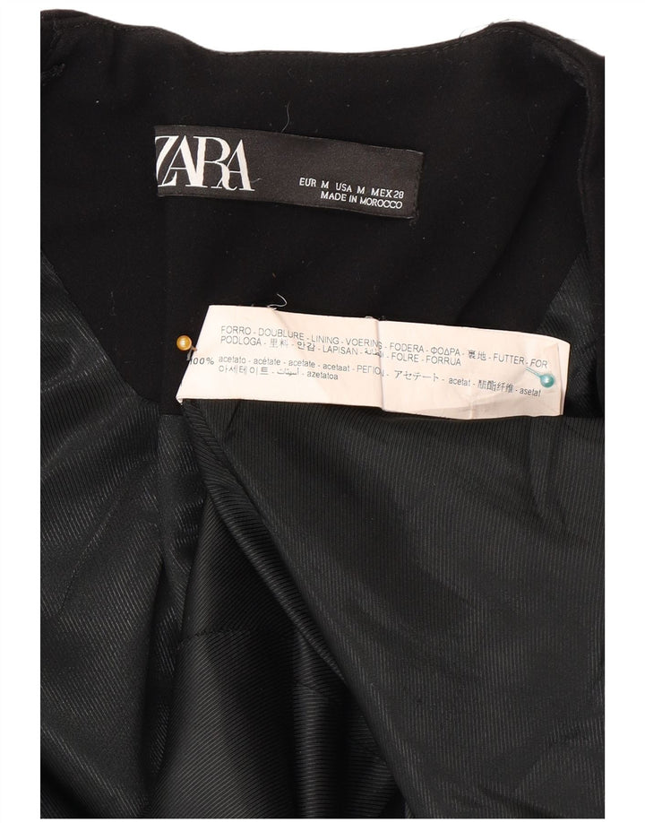 Zara Veste Blazer Femme UK 12 Medium Noir